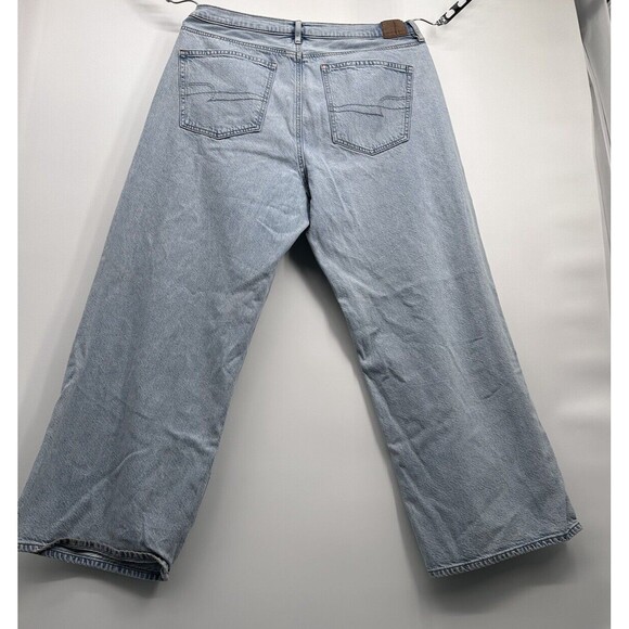 18R AE 90s Wide Leg Jeans - Extra Light Wash - High Waisted - Picture 2 of 13